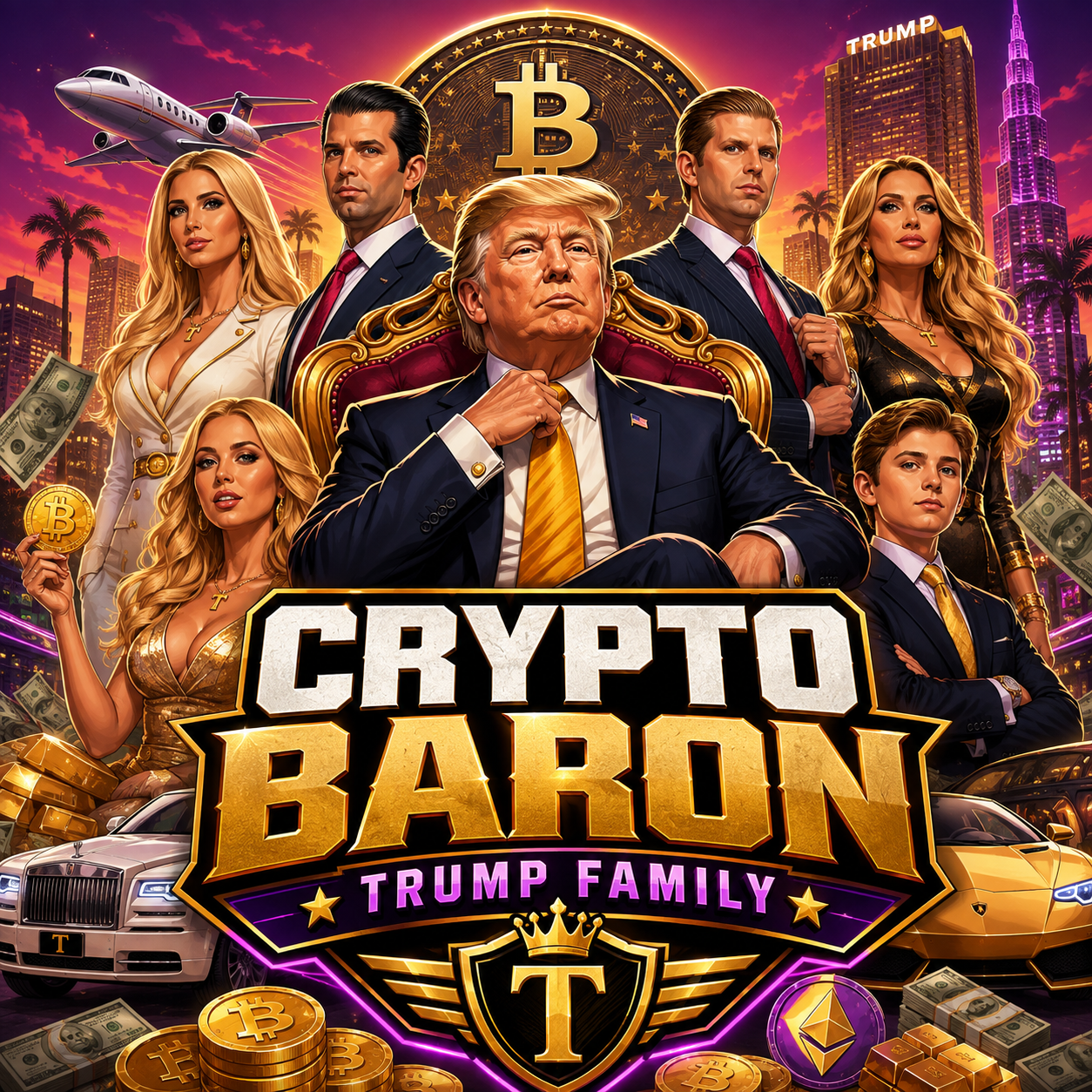 Crypto Baron satirical artwork